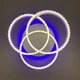 LED світильник білий на 3 кільця з хромованою смужкою d30 см Line.FA 55063/3С RGB WH+CR - зображення 9