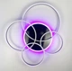 Сучасний світлодіодний світильник на 4 кільця Line.FA 55021/4 RGB BR BK - зображення 4