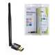 Адаптер бездротової Wi-Fi USB Wifi Edup 802.11n 150Mbps з зовнішньою поворотною антеною (Чорний) - изображение 1