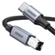Кабель Ugreen USB Type C на USB Type B 2.0 US370 80805 (Чорний, 1м) - зображення 1