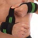 Бинты кистевые для жима STRENGTH WRIST WRAPS MUTE 9097 Черный-салатовый - изображение 2