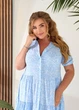 Жіноча літня сукня вільного крою на ґудзиках Uaclothes 54-56 Блакитний (like33408-136201359) - изображение 3