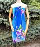 Легке парео Адріана квіти шифон One Size 150*100 см синій 125-29 - зображення 3
