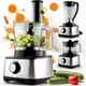 Кухонний комбайн Profi Cook PC-KM 1063, 1200 Вт, 5 швидкостей + турбо, 2 чаші 1,2 л і 1,75 л (нержавіюча сталь + скло), 4 в 1: міксер, блендер, подрібнювач, соковижималка - изображение 2