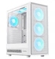 Корпус GameMax Storm 2 aw, White, без бп, Midi Tower, atx / Micro atx / Mini-ITX, 1xType-C / 1xUSB 3.0 / 1xUSB 2.0, макс. cpu - 155 мм / vga - 330 мм, 6x120 мм Blue led, боковая панель из закаленного стекла, хаб Fan x6 - изображение 1