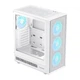 Корпус GameMax Storm 2 aw, White, без бп, Midi Tower, atx / Micro atx / Mini-ITX, 1xType-C / 1xUSB 3.0 / 1xUSB 2.0, макс. cpu - 155 мм / vga - 330 мм, 6x120 мм Blue led, боковая панель из закаленного стекла, хаб Fan x6 - изображение 2
