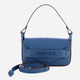Сумка багет сідло жіноча з натуральної шкіри маленька IUNTOO Silvia 186003-BLUETTE-C22 Синя (800070340443) - зображення 1