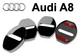 Накладка (заглушка) замка дверей Audi A8 (4 двері) Чорні - зображення 1