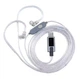 Кабель KZ M2 для наушников IEM 0.75 мм 2Pin со встроенным ЦАП и микрофоном OLED дисплеем и переключением звуковых режимов Hi-Res Bass Standard посеребренный бескислородный медный провод для студийного Hi-Fi звука длиной 1.25 метра - изображение 1