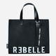 Torebka shopper damska materiałowa Rebelle Electra REB0082T0001-0001 Czarna - obraz 1