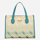 Torebka shopper damska materiałowa Guess Silvana HWSW8665220-TLG Niebieska - obraz 1