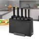 Набор Maestro 5 ножей + 4 разделочные доски в подставке (MR-1412-BLACK) - изображение 2