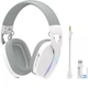 ATTACK Shark L90 Wireless – Ігрові бездротові навушники з Bluetooth 5.3, 2.4G, 7.1 Surround Sound, 40мм динаміки, до 35 год роботи, знімний мікрофон, RGB підсвітка Silver - зображення 2