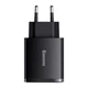 Мережевий зарядний пристрій 30W Baseus 3A три порти 2USB+Type-C Швидка зарядка QC3.0+PD3.0 Black - зображення 4
