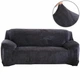 Захисний чохол на тримісний диван Diana Textile Plush Velvet, 190x230 см, Темно-сірий - зображення 1