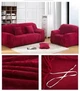 Захисний чохол на тримісний диван Diana Textile Plush Velvet, 190-230 см, Бордовий - зображення 8