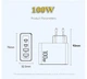 Зарядное устройство Essager Grace 100W GaN 4 Ports Travel Charger 2 Type-C + 2 Type-A Black (ECT2CA-QYB01-Z) - изображение 4