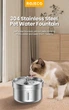 Поїлка питний фонтан для домашніх тварин Rojeco Stainless Steel Cat Water Fountain 2L - зображення 2