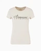 Жіноча футболка Armani Exchange Slim Fit XS бежева - зображення 5