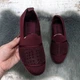 Мокасины женские Gipanis бордовые летние текстильные слипоны 39р (25,3 см) 4953 - изображение 5