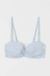 Ліф купальний H&M 270963684_whiteblue 75B Блакитний/Білий - изображение 6