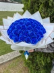 Мыльный букет из 51 розы синий, подарочный букет роз из мыла для девушки, жены, мамы, дочки - изображение 3