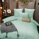 Простынь на резинке MirSon Royal Soft Stripe 30-0013 Azure 150x190 см (2200011304496) - изображение 1