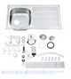 Кухонна мийка Grohe 860 x 500 мм з ексцентриком 1 чаша глянцева (31552SD0) - зображення 3