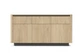 Комод Торро / Torro 3D3S/163 3-дверный с 3 ящиками Дуб кремона/черный Perfect Home - изображение 5