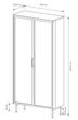 Витрина высокая с подсветкой Perfect Home Луми / Lumi 2D2S/91 2-дверная с 2 ящиками Дуб Дунин (PFH-091381) - изображение 3