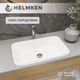 Раковина Helmken 37060000 60 см белая + сифон + донный клапан Click-Clack золотистый - изображение 3