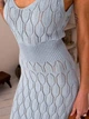 Платье длинное летнее женское ARTKNIT Ажур S-M Голубое (4823093473294) - изображение 8