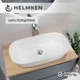 Раковина Helmken 39370000 70 см белая + сифон + донный клапан Click-Clack золотистый - изображение 3