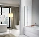 Скляна шторка для ванни AVKO Glass RDW02-J2 100x140 Silver - зображення 3