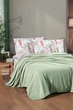 Комплект постельного белья с пледом Kristal Ranforse 200×230 см Breeze Haki - изображение 1