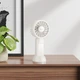 Вентилятор портативний HOCO HX60 Nimble portable handheld fan, 36dB, 1200mAh, 2.8-6.5h, White - зображення 8