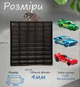 Деревянная полка для авто моделей гараж бокс автопарк настенный гараж для машинок 50 х 50 см коричневый. - изображение 4
