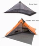 Сверхлегкая одноместная палатка с острой верхушкой Naturehike NH17T030-L оранжевая - изображение 7