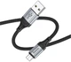 Кабель Hoco X102 USB to Micro 2.4A, nylon, aluminum connectors 1.2 м Black (6942007608763) - зображення 2