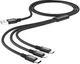 Кабель Hoco X14 3-in-1 Times speed charging cable iP + Micro + Type-C Black (6931474719157) - изображение 2