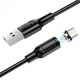 Кабель Borofone BX41 USB to Type-C 2.4A, PVC, PVC connectors, magnetic 1 м Black (6931474738462) - изображение 3
