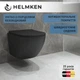 Унитаз подвесной Helmken 35103001B безободковый с шумоизоляцией и с сиденьем Soft Close дюропласт черный - изображение 3