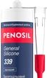Многоцелевой нейтральный силиконовый клей-герметик Penosil General Silicone 339 310 мл Прозрачный (H4896) - изображение 2