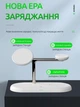Беспроводная зарядная док станция для apple айфона часов наушников телефона 3 в 1 magsafe универсальная магнитная зарядка на айфон iphone airpods iwatch эпл вотч QINETIQ T256 23W с подсветкой белая + подарок адаптер 20W - изображение 9