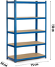 Regał magazynowy Humberg 4842 150 x 75 x 30 cm (5908220477723) - obraz 5