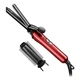 Плойка для волос GEMEI GM-2906 Curly Professional 30 Вт с зажимом и съемной насадкой-щеткой Красный - изображение 7