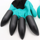 Перчатки граблі садові з кігтями для розпушування GARDEN GLOVE / З пластиковими наконечниками (L) - зображення 5
