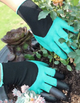 Перчатки граблі садові з кігтями для розпушування GARDEN GLOVE / З пластиковими наконечниками (L) - зображення 9