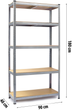 Складський стелаж Humberg HR-812 180 x 90 x 40 см + чохол (5903890614355) - зображення 4
