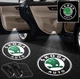 Проектор-подсветка дверей авто с логотипом Skoda Цена за 1шт (с магнитом, на скотче) - изображение 1